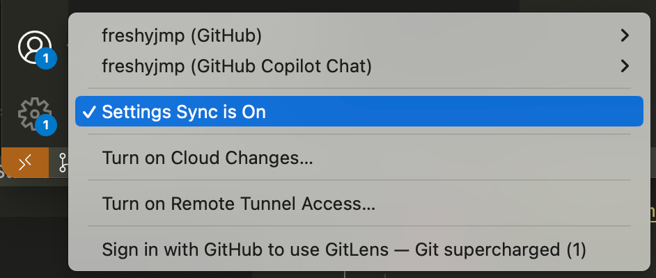 How To trigger settings sync in vscode