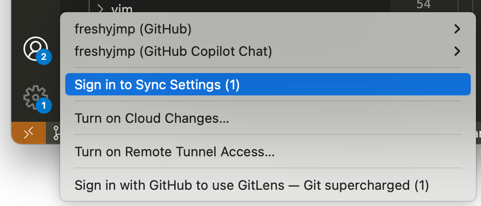 How To trigger settings sync in vscode